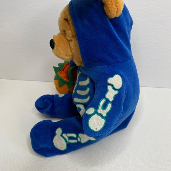 Winne Pooh Skeleton Costume Halloween Trick Or Treat Jackolantern Pumpkin Plush - Picture 3 of 7